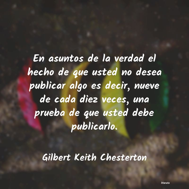 Frases de Gilbert Keith Chesterton