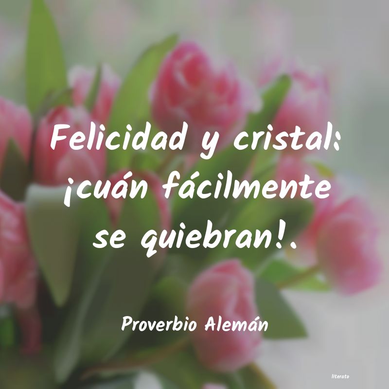 Frases de Proverbio Alemán