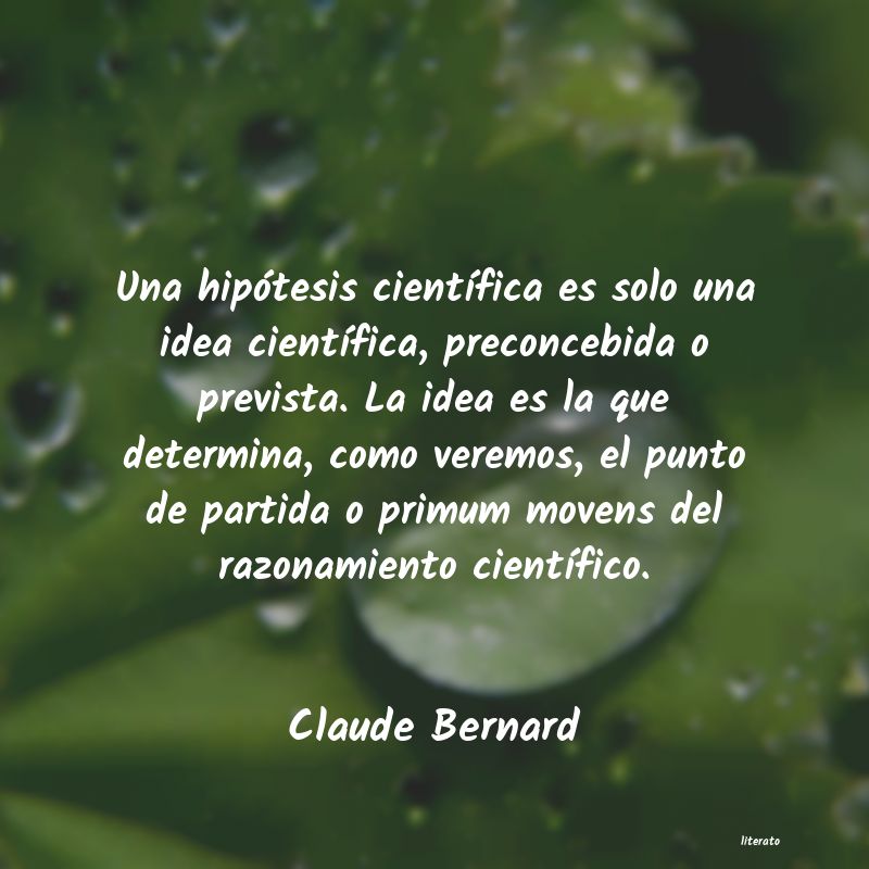 Frases de Claude Bernard