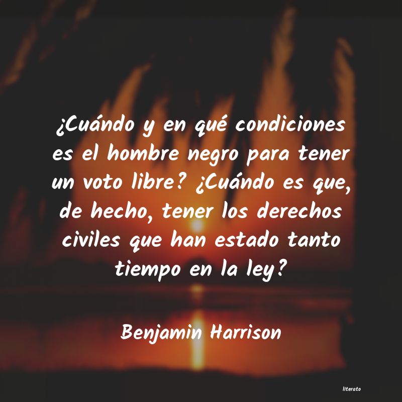 frases de Benjamin Harrison