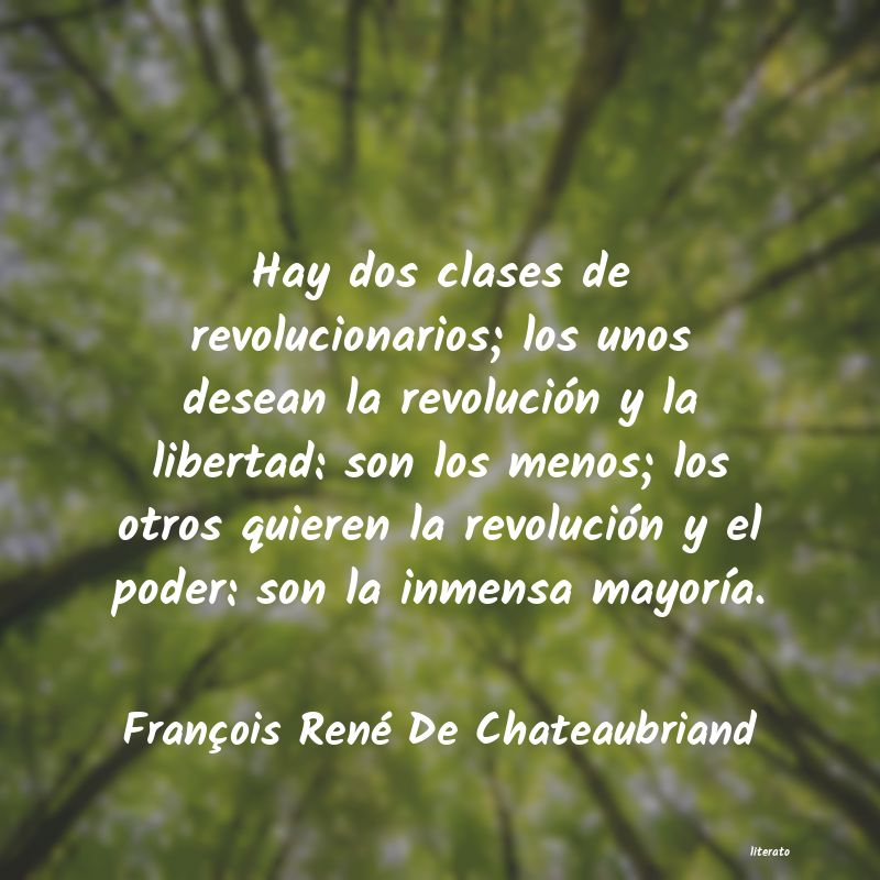 Frases de François René De Chateaubriand