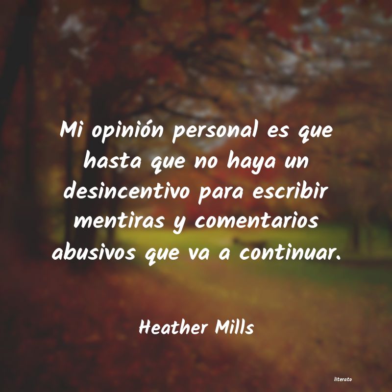 Frases de Heather Mills