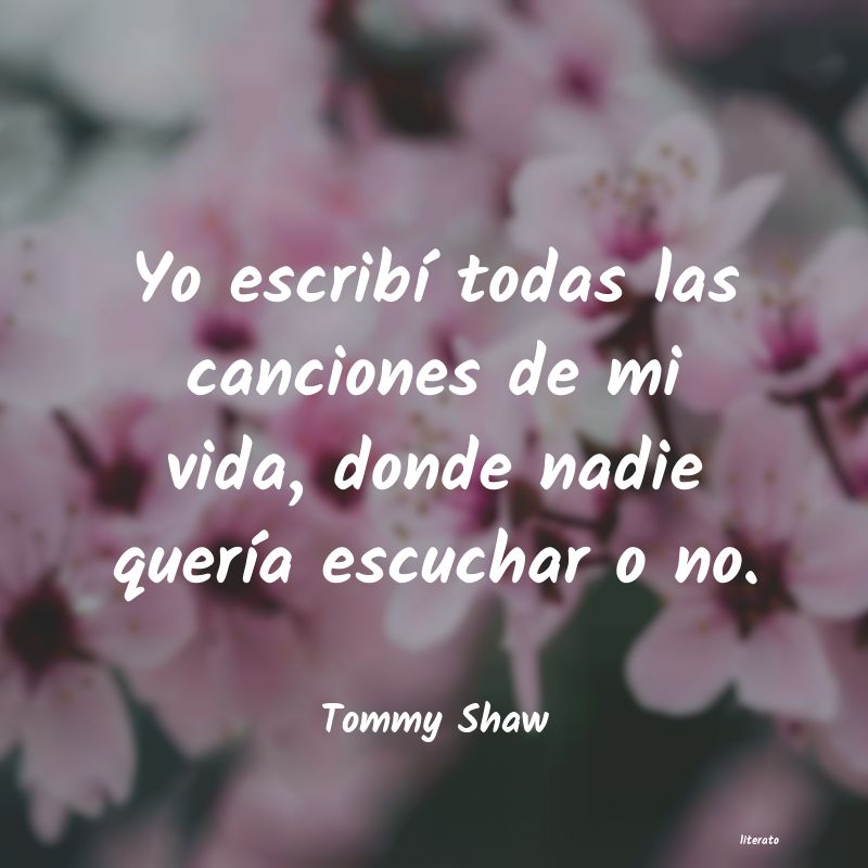 Frases de Tommy Shaw