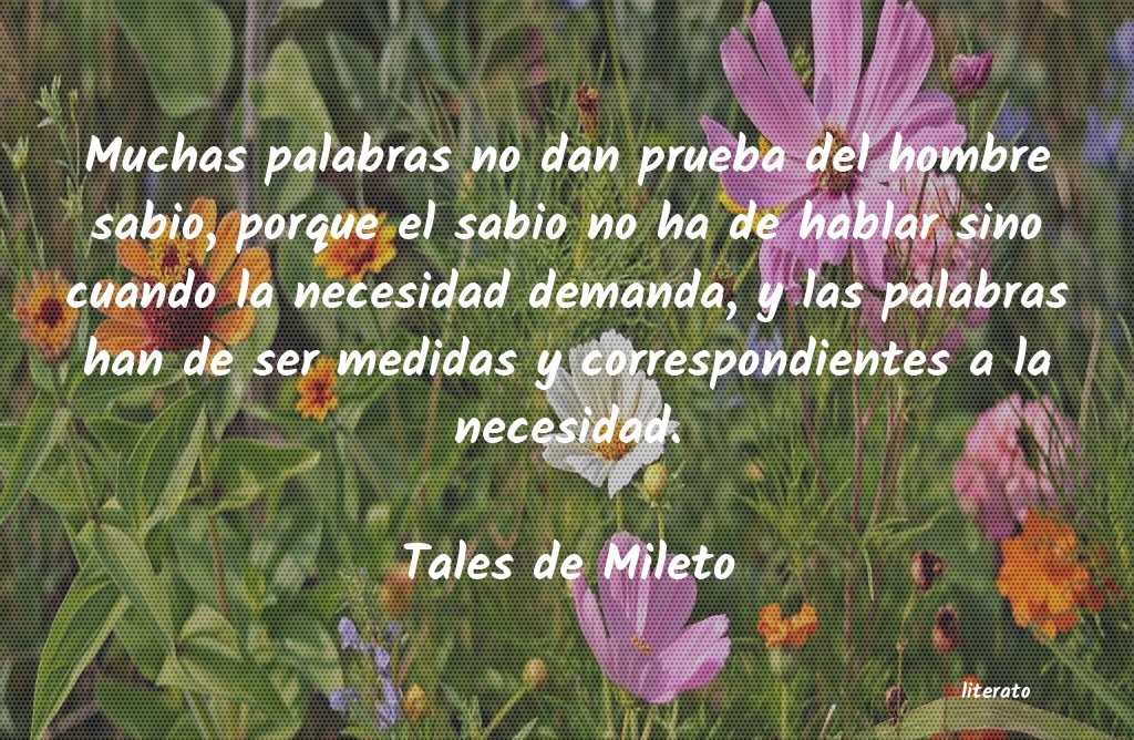 Frases de Tales de Mileto