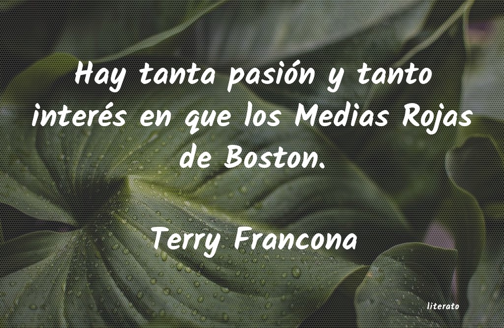 frases de Terry Francona