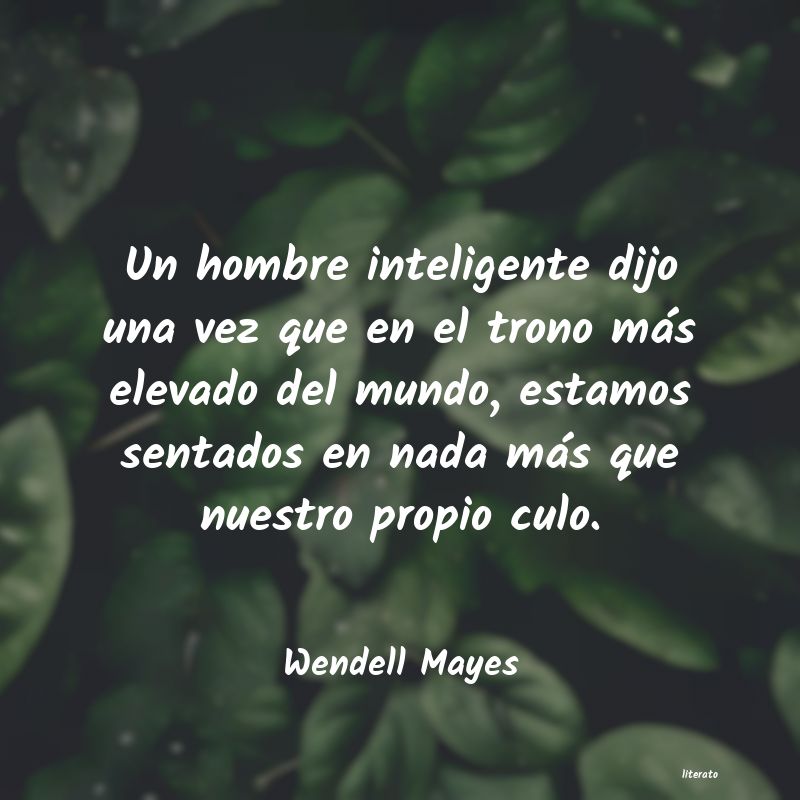 Frases de Wendell Mayes