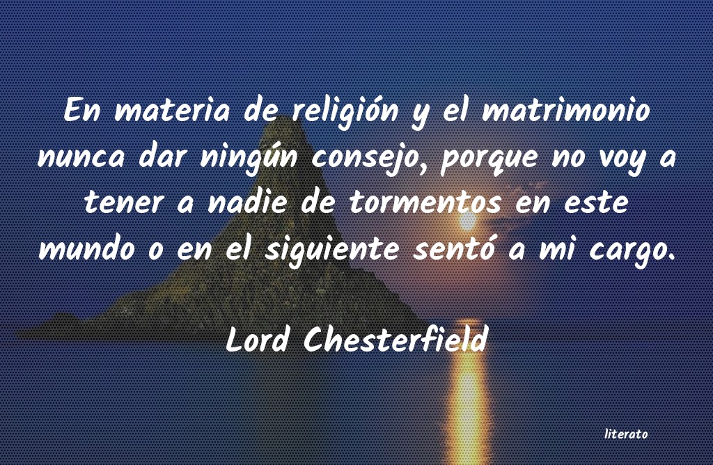frases de Lord Chesterfield