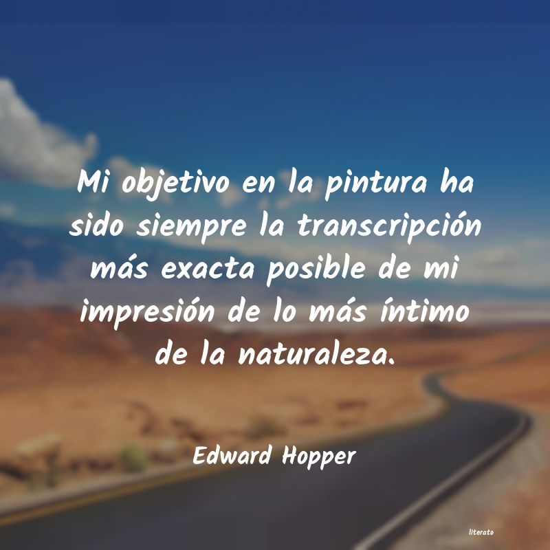 Frases de Edward Hopper