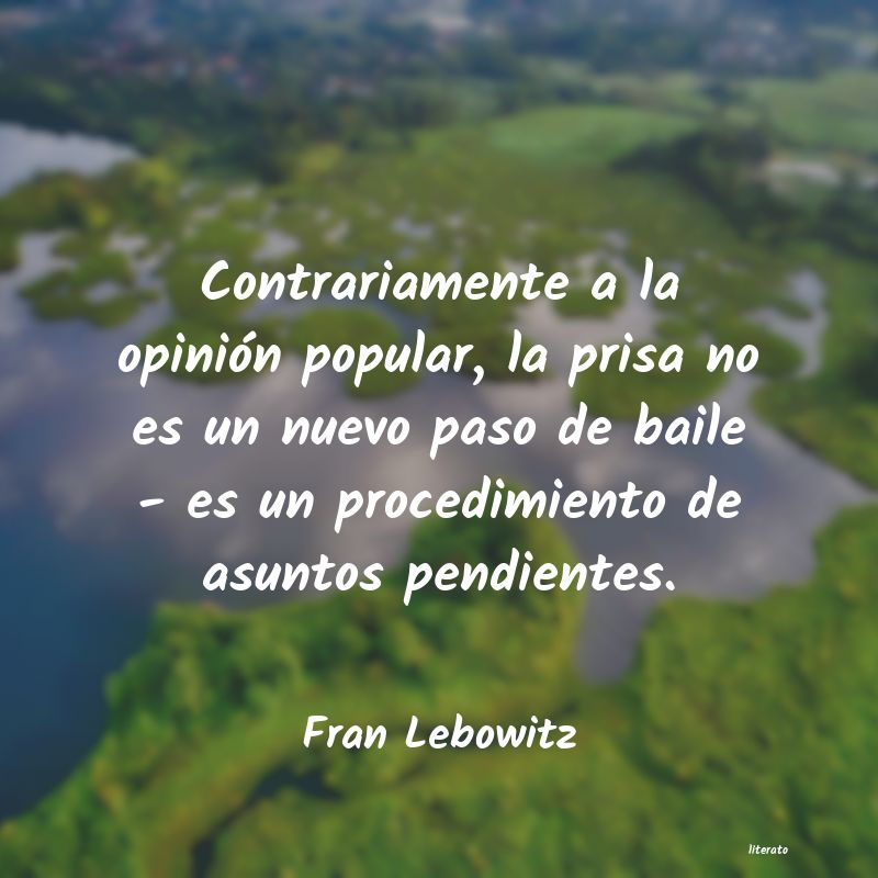 Frases de Fran Lebowitz