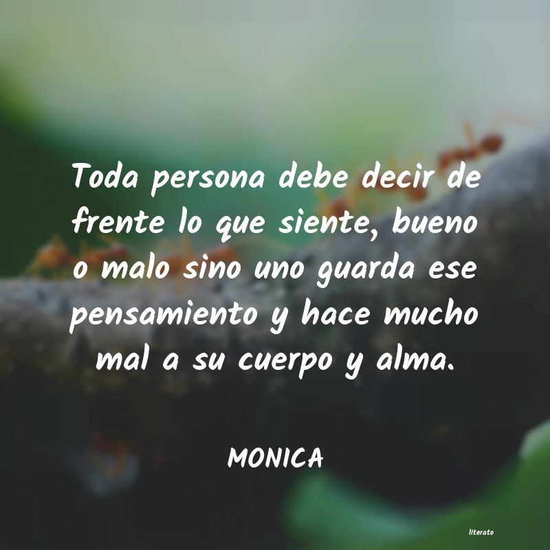 frases de MONICA