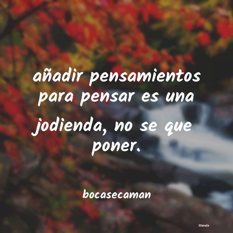 Frases de bocasecaman