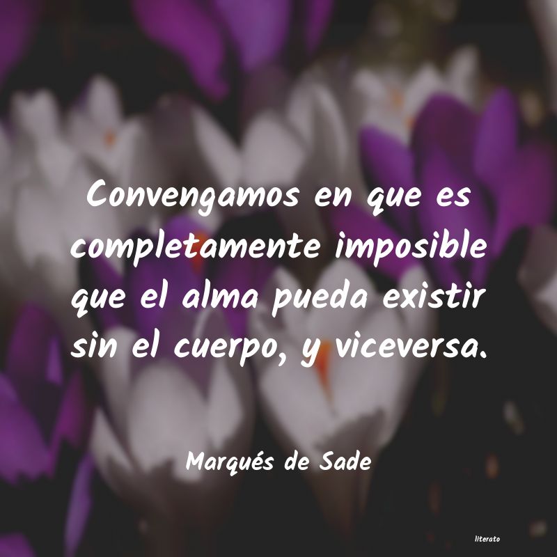 frases de Marqués de Sade