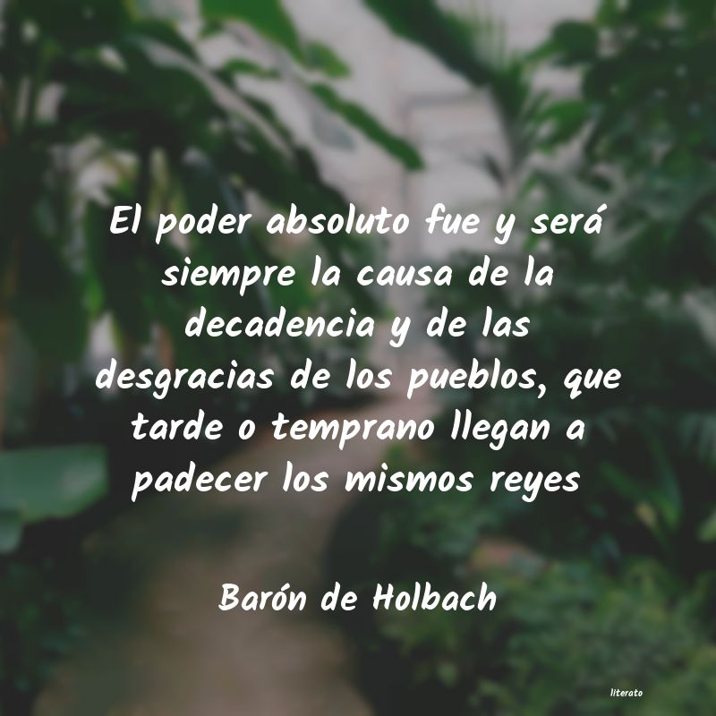 Frases de Barón de Holbach