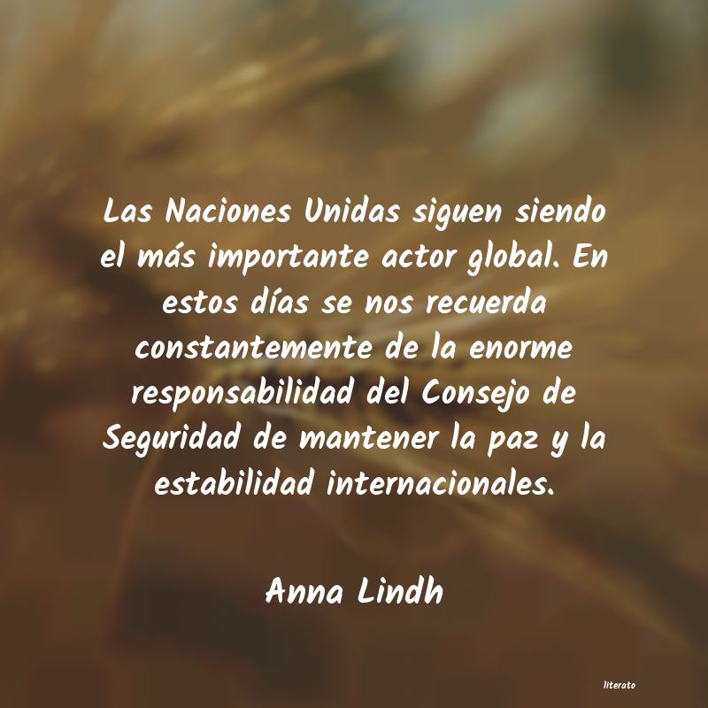 frases de Anna Lindh