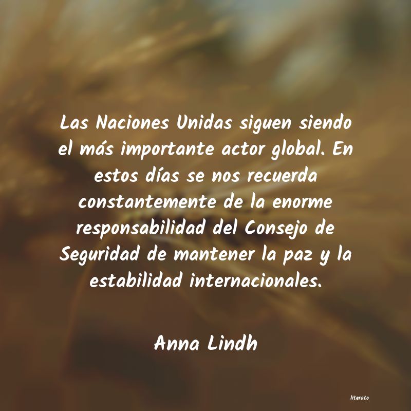 Frases de Anna Lindh