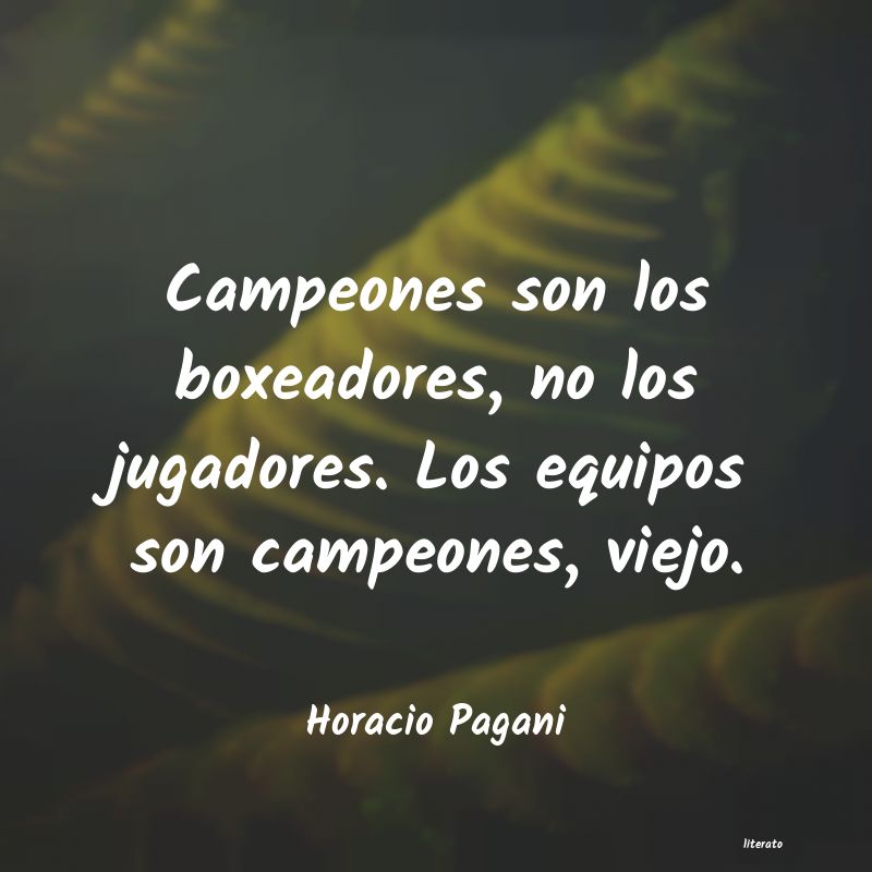 frases de Horacio Pagani