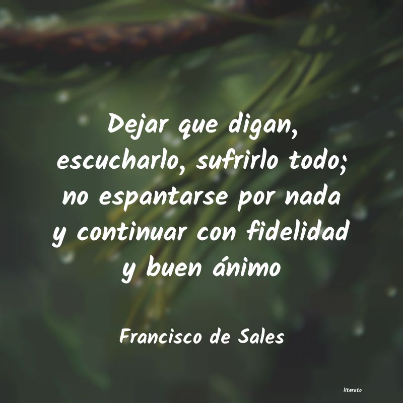 Frases de Francisco de Sales