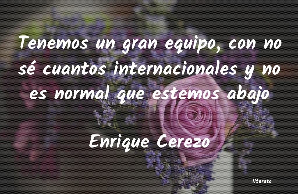frases de Enrique Cerezo