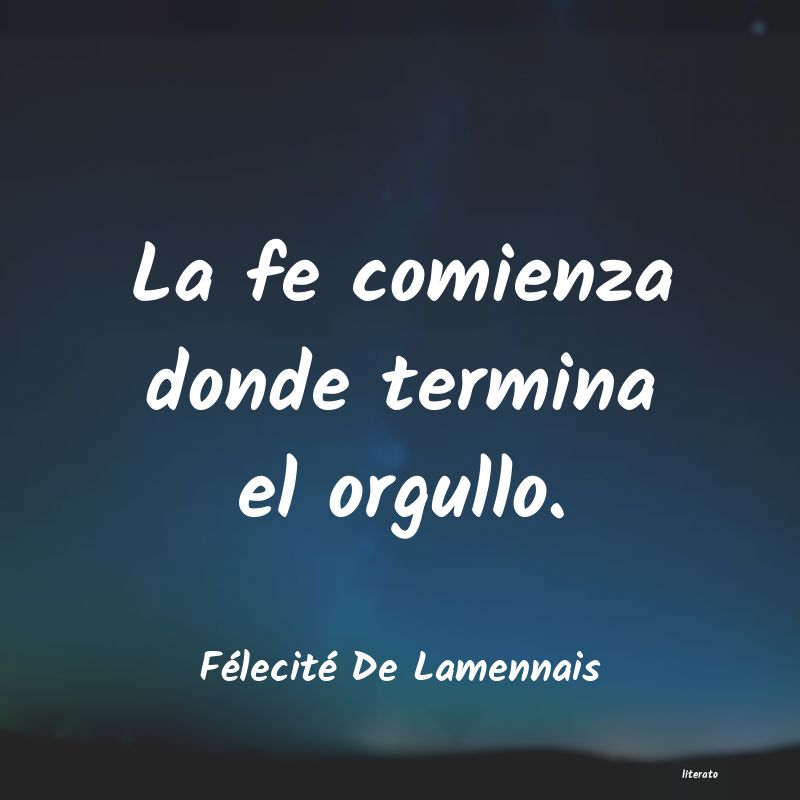 frases de Félecité De Lamennais