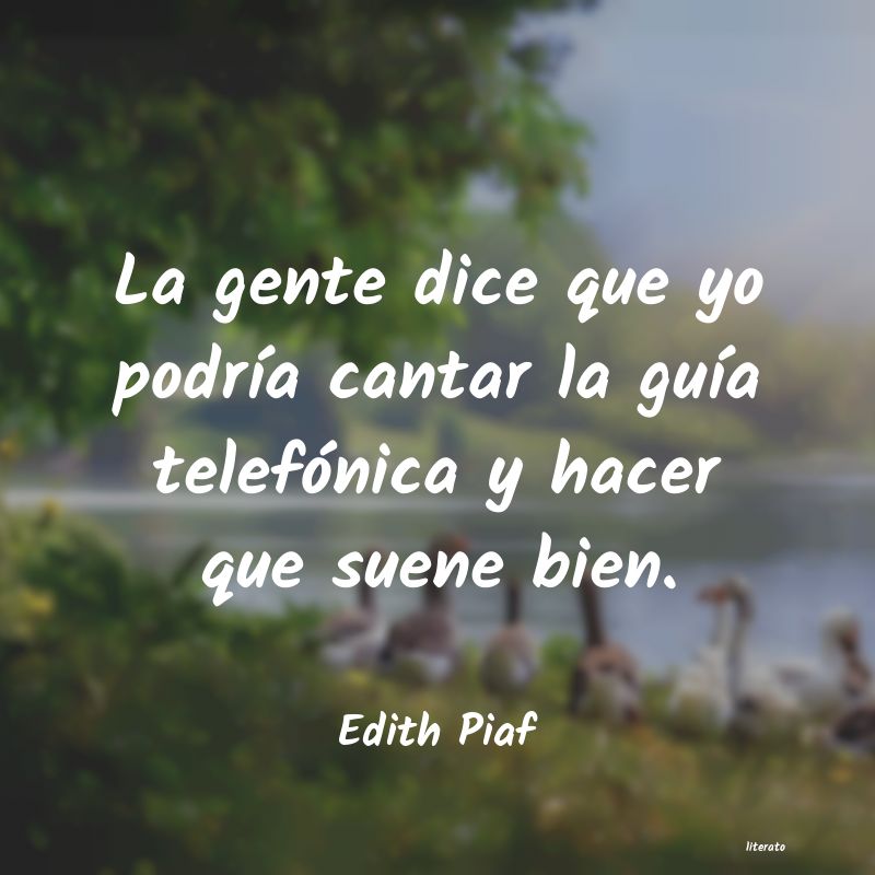 frases de Edith Piaf