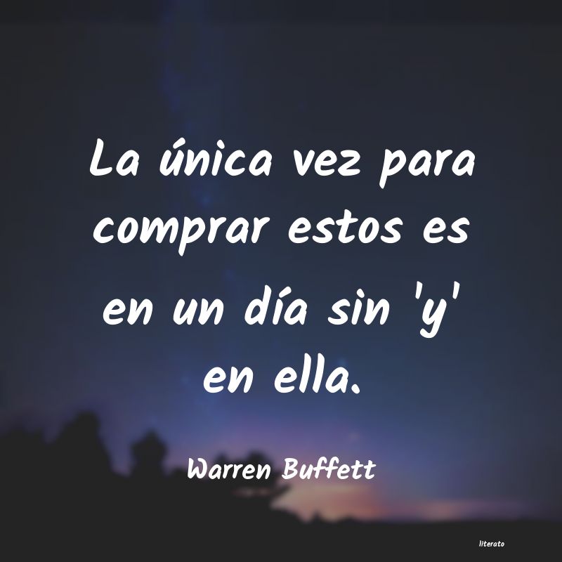 frases de Warren Buffett