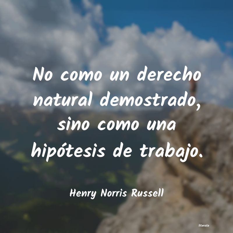 frases de Henry Norris Russell