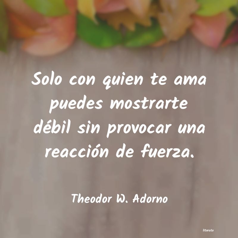 Frases de Theodor W. Adorno