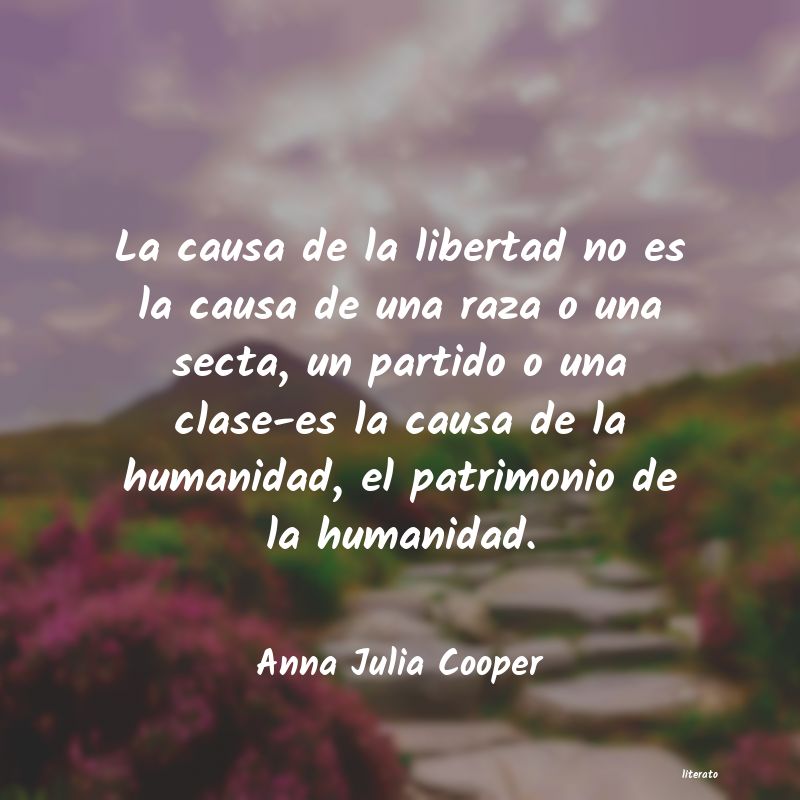 frases de Anna Julia Cooper