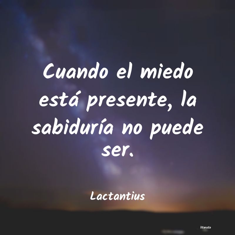 Frases de Lactantius