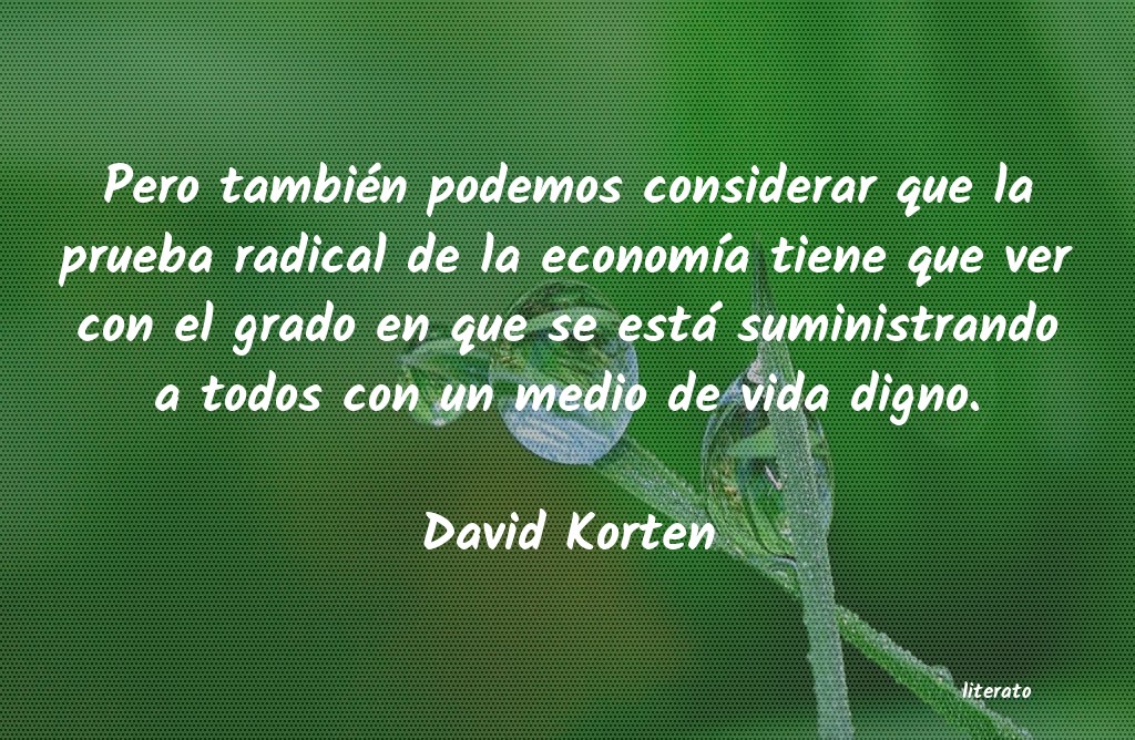 frases de David Korten