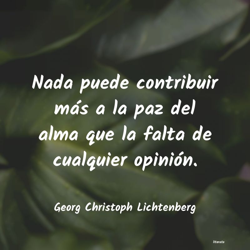 frases de Georg Christoph Lichtenberg