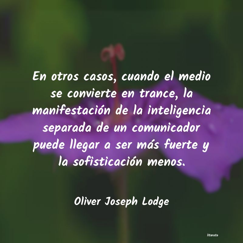 frases de Oliver Joseph Lodge
