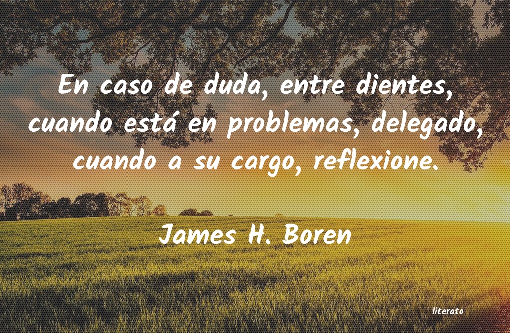 frases de James H. Boren