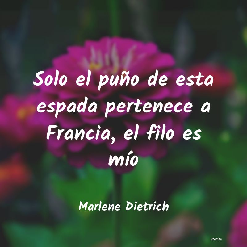 Frases de Marlene Dietrich