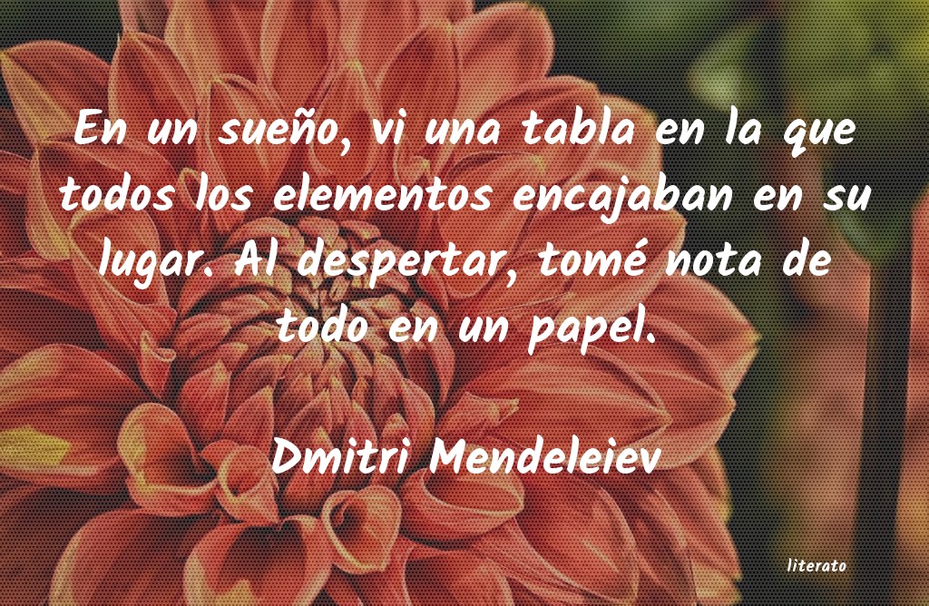 Frases de Dmitri Mendeleiev