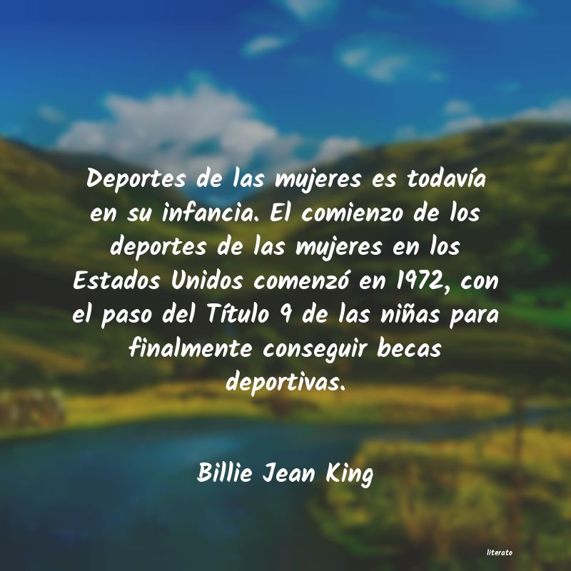 frases de Billie Jean King