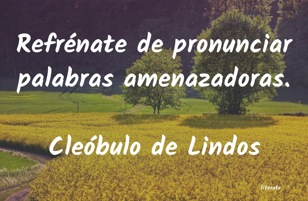 frases de Cleóbulo de Lindos