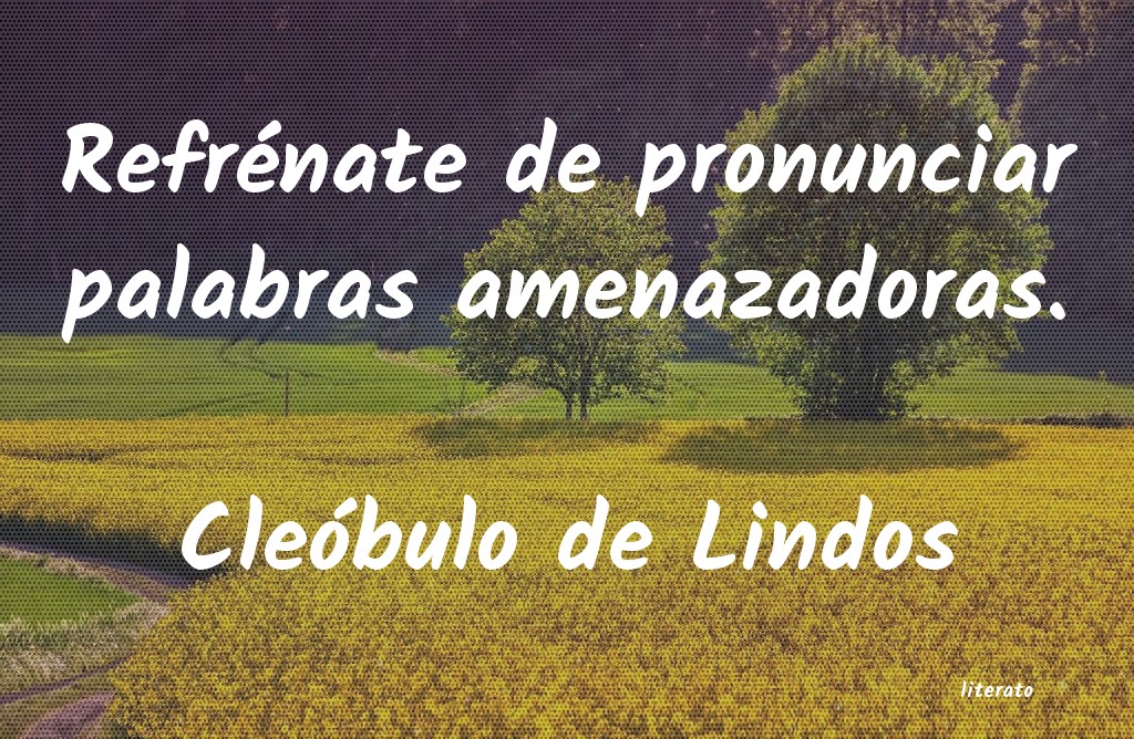 Frases de Cleóbulo de Lindos