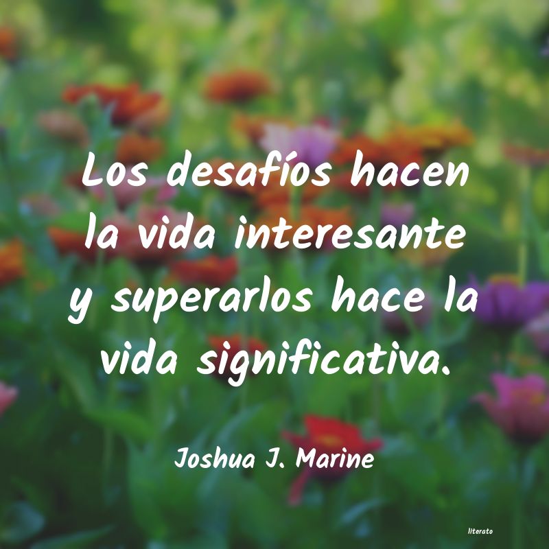 frases de Joshua J. Marine