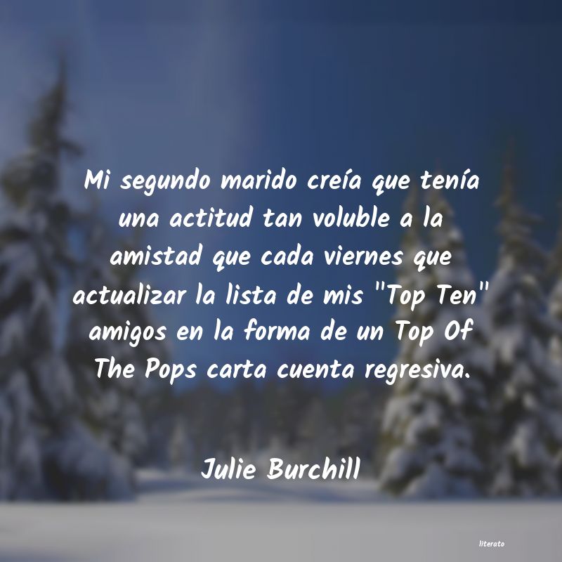 Frases de Julie Burchill