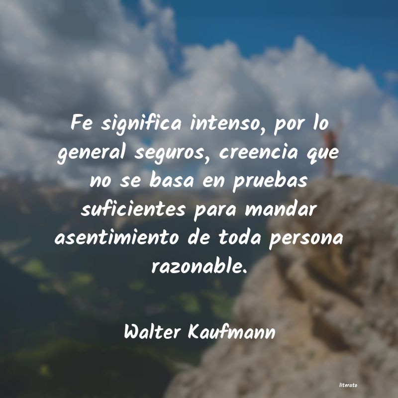 Frases de Walter Kaufmann