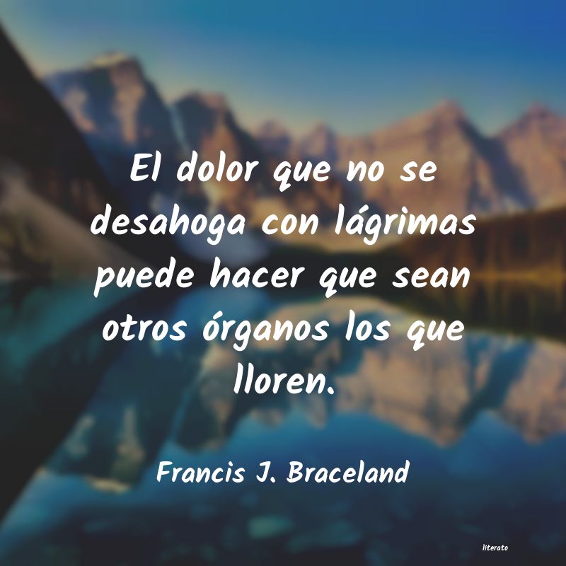 frases de Francis J. Braceland