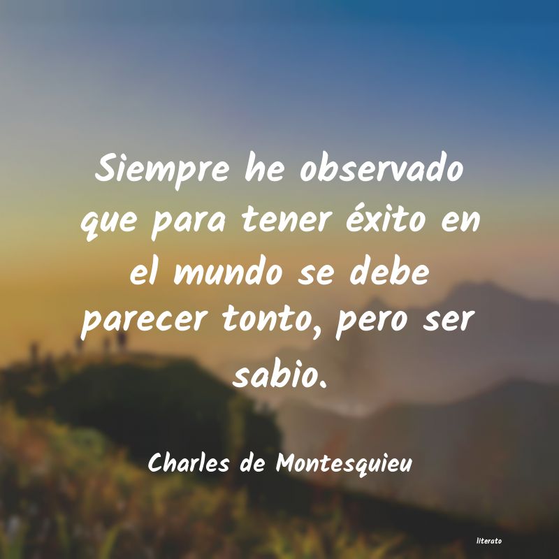 frases de Charles de Montesquieu