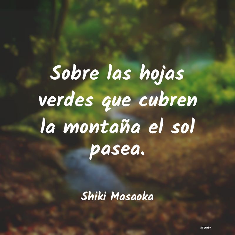 frases de Shiki Masaoka
