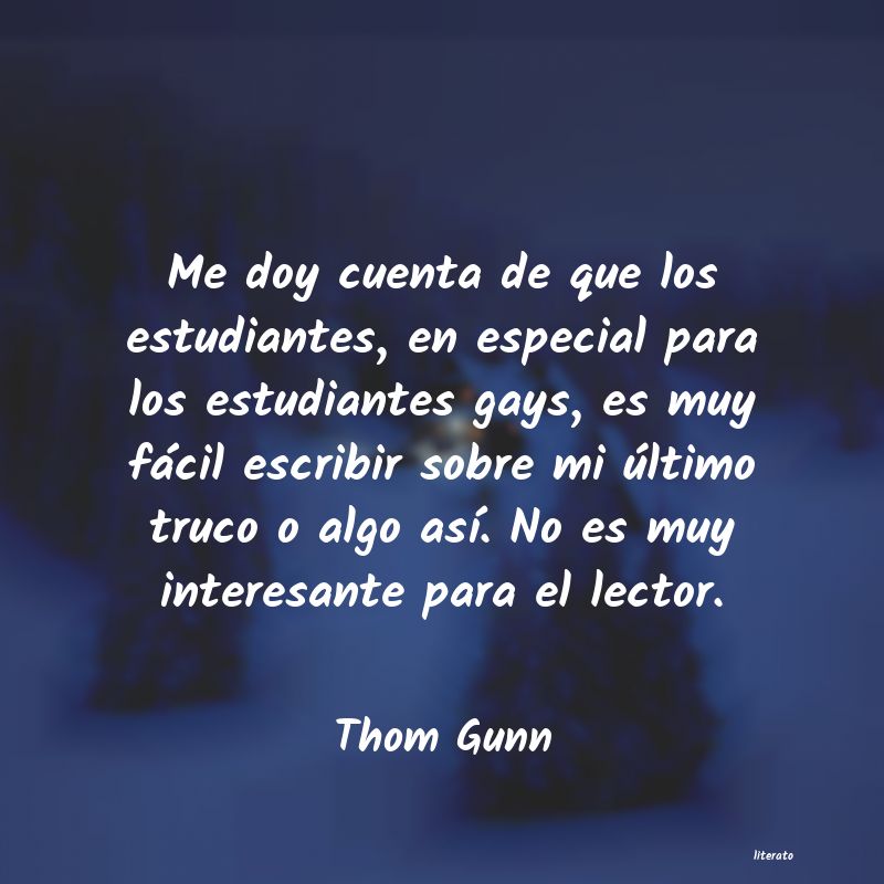 frases de Thom Gunn
