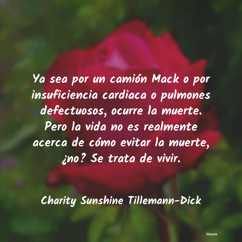 Frases de Charity Sunshine Tillemann-Dick