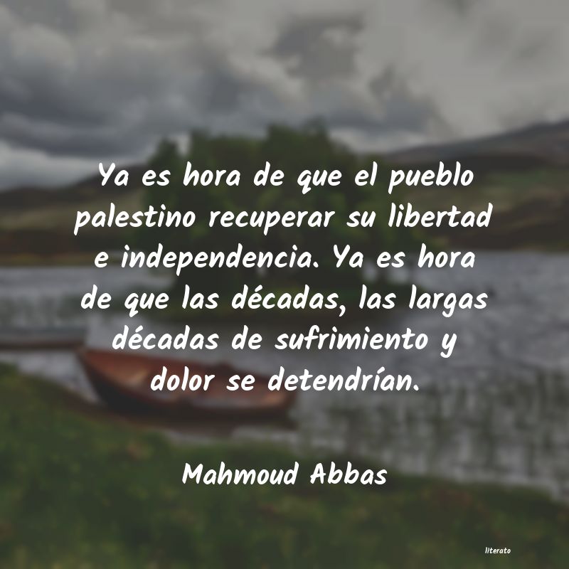 Frases de Mahmoud Abbas