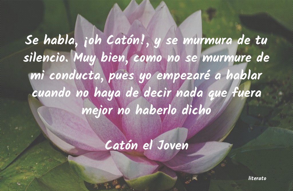 frases de Catón el Joven