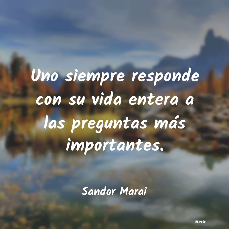 Frases de Sandor Marai