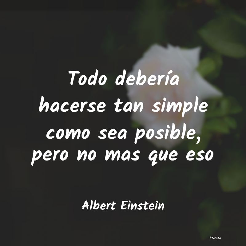 frases lo simple einstein